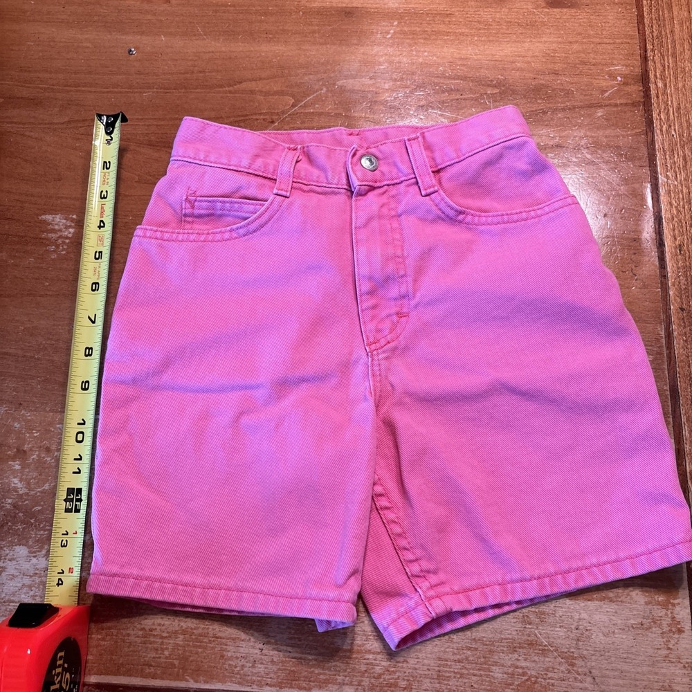 Lee 1889 Vintage Shorts Pink Girls Size 12 Reg Jean Material Y2K